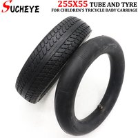 10 Inch 255x55 Inner Tube Outer Tyre Pneumatic Tire for Children's Tricycle Baby Carriage Accessories