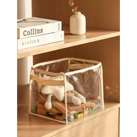 Foldable Children's Toys Storage Basket Transparent Storage Box for Toys Large-capacity Household Portable Clothes Book Storage