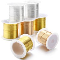 1Roll 0.3-0.8mm Copper Wire Gold Silver Color Beading Thread String For Jewelry Making DIY Handmade Bracelets Necklace Supplies