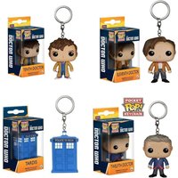 2026 Funko POP Series Mysterious Police Box Doctor Keychain Figure Pendant, Stylish Articulated Vinyl Figure Toy, Christmas Gift