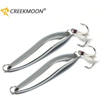10pcs Metal Spoons Fishing Lures 5g-21g Jig Spoon Winter Spinners For Deep Water Octopus Jigging Hard Ice Bait Bass Treble Hook