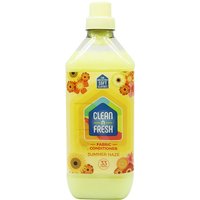 Clean N Fresh Fabric Conditioner 1L Summer Haze Scent, Softening Laundry Liquid for Clothes and Bedding 33 Washes