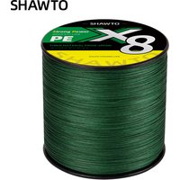 Shawto X8 Strong 150M 300M 1000M 8 Strand Weaves PE Braided Fishing Line Multifilament 8 Braid Wire 10LB 20LB 30LB 50/100/150LB