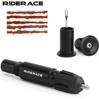 Bicycle Tubeless Tyre Repair Kit For Road Bike Tire Punctur Sealant Rubber Stripe Drill Tool MTB Motorcycle HandleBar End Hidden