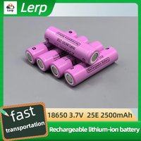 18650 25E- 3.7V- 2500mAh Rechargeable Lithium Battery High Drain for Flashlights And Mobile Power 25A Discharge Free Shipping