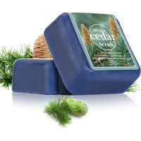Men's Cedar Essential Oil Soap Travel Portable Hotel Soap Deep Cleansing Woody Fragrance Handmade Soap, Face and Body Soap