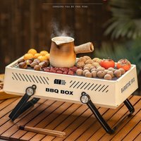 Best seller small and thick barbecue grill suitable for both home and outdoor use portable easy to use smoke-free and foldable