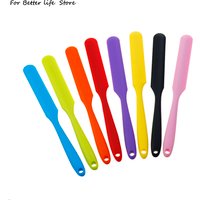 1Pcs Color All-in-one Long Silicone Scraper Cream Butter Silicone Kissing Knife Stirring Spatula Cake Baking Tool DIY