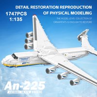 MOC An-225 Transport Aircraft Building Blocks Set Army Military Plane Model Assembly Bricks Desktop Deco Kids Toy Holiday Gift