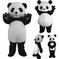 Panda Cartoon Mascot Costume Performance Outfits Prop Suit Adult Men Women Wearing Walking Head Coverings fursuit Doll Clothing