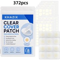372pcs Hydrocolloid Acne Patches, Original Pimple Patch, Invisible Waterproof, Tea Tree, Overnight Acne Care for Teens Adults F