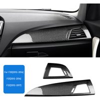 Hard Dry Carbon Fiber For BMW F20 F21 F22 1 2 Series 2012 2013 2014 2015 2016 Car Dashboard Panel Air Outlet Sticker LHD RHD image 4