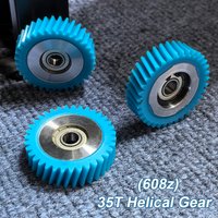 35T 47.5x12.5mm Electric Bike Helical Gear Planetary Gear with 8mm Bearings PA66 Nylon M1.25 Model For Electric 500W/750W Motor