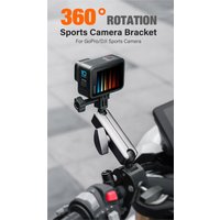 AliExpress Metal Aluminium Alloy 360° Motorcycle Handlebar Mount Bicycle Frames For GoPro Hero 13 12 11 10 Insta360 Dji Osmo Action Camera