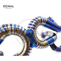 Ecnal Exhaust Straight-through Axle-back Pipe for Audi R8 V8 4.2L V10 5.2L 2007-2017 TC4 Titanium Alloy Car Sport Exhaust System