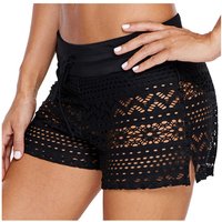 2023 Women's Swimming Trunks Black Jacquard Lace Shorts Women's Flat Angle Swimming Trunks Seaside Swimming Trunks Beach Pants