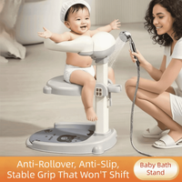 Support de bain antidérapant pour bébé, support de douche autoportant anti-basculement, support de bain multifonctionnel sûr pour nourrisson