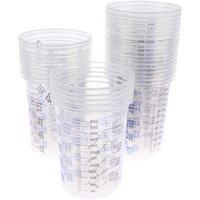 10/50Pcs 600ml Disposable Clear Plastic Paint Mixing Cups Mixing Pot Paint Mixing Calibrated Cup Accurate Paint Liquids