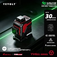 YEVOLT YVGLL4XS16 Series Green Laser Level 4-Plane 16-Line Self-leveling 360 3D Horizontal & Vertical Power Measuring Tools