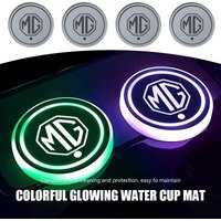 For MG 7 Color Changing LED Car Cup Mat Glowing Auto Cup Holder Decoration GT 3 5 6 7 GS Pilot HS ZS