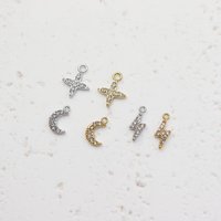5pcs StainlessSteel Anti-allergy Moon Star Rhinestones Women's High Quality Fashion Jewelry Charms Accessory DIY Necklace
