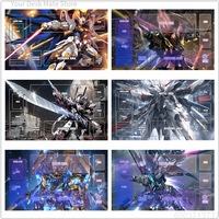 BANDAI Anime Gundam Game Card GCG DIY Playmat Freedom RX-78 Unicorn Destnity Hobby Collection Gift Toys