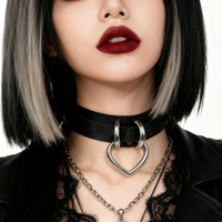 UYEE Punk Spike Metal Collar YK2 Girls Leather Harness Choker Necklace for Women Party Club Chockers Gothic Belt Harajuku