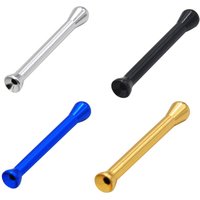 Tragbarer Metall-Strohhalm Cooles Gadget Mini Langlebiges Aluminiumlegierung 68mm Aufbewahrungsdose Einzelrohr für Frauen Männer
