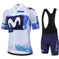 AliExpress MOVISTAR Movistar Pro Team Summer Cycling Jersey Suit Men's Breathable Mountain Bicycle Clothing Set Bike Mountain Maillot Ropa Ciclismo