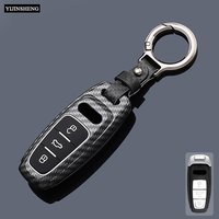 Pokrowiec na kluczyk samochodowy z tworzywa ABS w stylu karbonowym do Audi A3 A4 B9 A6 A7 4K A8 E-tron Q5 Q8 C8 D5 SQ8