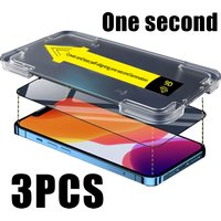 3PCS Automatic Alignment Protective Film iPhone 14 13 12 11 Pro Max For iPhone X XR Xs Max 8 7 14 Plus 13 12 Mini Glass