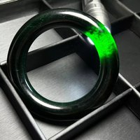Certified natural High ice Burmese Green Jade jadeite bracelets bangle 60MM