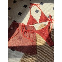 With Mesh Sarong Skirt Halter Bikini Women Swimwear Female Swimsuit Three-pieces Bikini Set Fishnet Bathing Suit Swim Beachwear