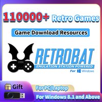 Games Download Resource with 110000+ Retro Games 70+ Emulators for PS3/PS2/PS1/PSP/DC/Wii/N64 Retrobat System for Win PC/Laptop