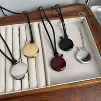 Metal Large Bottle Pendant Long Necklace for Women Adjustable Black Rope Sweater Chain Simple Girls Fashion Accessory New
