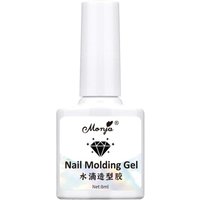 3D Clear Water Drop Nail Gel Semi-Solid No-Wipe Rain Drop Effect Sculpting Nail Art Gel High Transparent Nail Molding Polish 8ml