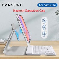 For samsung galaxy tab S10 Lite/S10 FE/S9 FE/S9 360° Rotation Acrylic Detachable Magnetic Tablet Keyboard Case