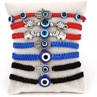 Turkish Blue Evil Eye Handmade Braided Red Black Rope Bracelet For Women Men Lucky Friendship Jewelry Adjustable Couple Bracelet