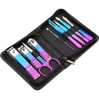 Classic Manicure Set Professional Stainless Steel Pedicure Kit Precision Nail Care with Travel Case with Nail Clipper Scissor