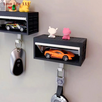 New Car Garage Key Holder With Opening Door Fun Garage Keychain Wall Hanging Car Key Holder Easy Installation Wall Decoration