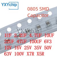20PCS 0805 2012 SMD Capacitor 1UF 2.2UF 4.7UF 10UF 22UF 47UF 100UF 6V3 10V 16V 25V 35V 50V 63V 100V X7R X5R K=±10% M=±20%