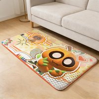 Game D-Dandys World Floor Mat Flannel Door Mat Non-Slip Absorbent Washable Indoor Home Rug