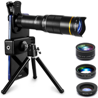32x Professional Telescope Monocular HD Zoom Phone Lens Camera Telephoto With Tripod Metal Telescope For Tourism Camping