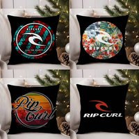Surf Beach R-Rips Curls Pillow Case Office Sofa Dorm Chair Back Short Plush Double-sided Printing Home Cushion Cover