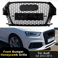 For Audi Q3 2012-2015 Front Grille Centre Panel Upper Bumper Hood Mesh Grid RSQ3 Style High quality Racing Grill Car Accessories