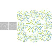 MangoCraft 2PCs Background Beautiful Fireworks Stencil For Decor DIY Scrapbooking Supplies Embossing Stencils For Paper Cards