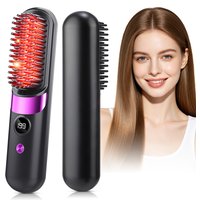 Electric Hair Straightener Brush MCH Rapid Heating Anti-Scald 4 Temperatures Hair Care Straight Comb Women Portable Styling Tool