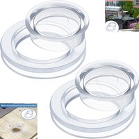 Outdoor Garden Patio Table Sunshade Silicone Clear Sun Umbrella Hole Ring With Cap Sleeve
