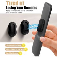 2pcs Self-Adhesive Magnetic Remote Holder - Plastic Wall Mount for TV/AC/Fan Remotes, No Power Needed, Home/Office Organizer