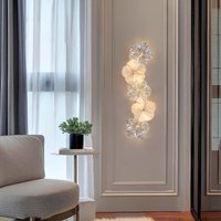 Francuskie szklane kinkiety ścienne w kształcie kwiatów, lampy ścienne do sypialni, lampki nocne do salonu, romantyczne i kreatywne lampy przy łóżku.